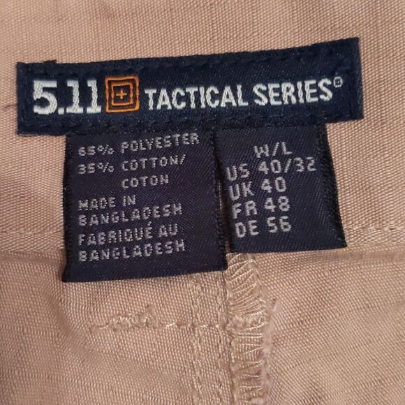Tactical Series Men 8 Pocket Tan Cargo Pants Size 40 - Picture 6 of 7